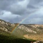 Çocukluk hayali olan gökkuşağının altından dronla geçmeyi denedi