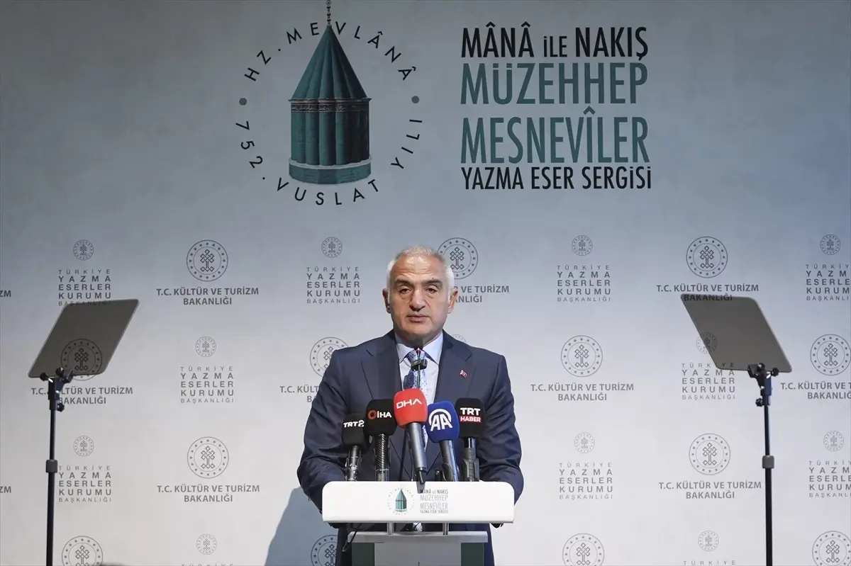“Mana ve Nakış: Müzehhep Mesneviler Yazma Eser Sergisi” açıldı